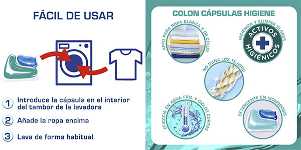 Colon Higiene Advanced detergente cápsulas oferta