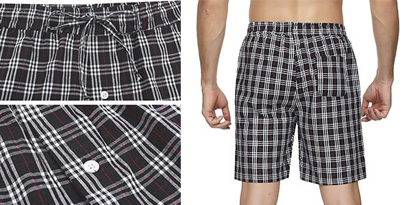 Litherday Pantalones Cortos Deportivos para Hombre Algodón