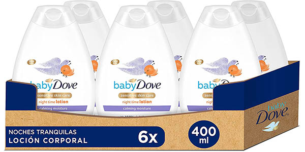 Pack x6 Loción para bebés Baby Dove Noches Tranquilas de 400 ml