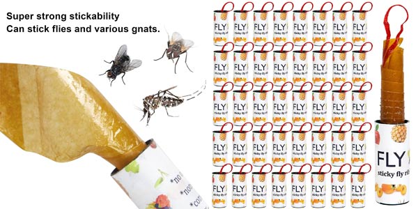 Pack x40 Piezas de Papel trampa Hywean para moscas chollo en Amazon