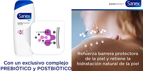 Pack x4 Gel de ducha Sanex Biomeprotect Dermo Protector Pro Hydrate de 550 ml