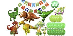 Kit de guirnalda de globos de dinosaurios y pancarta para cumpleaños