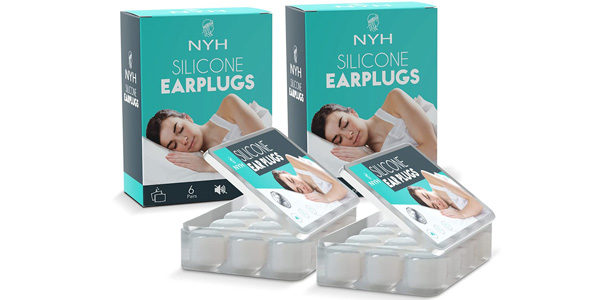 Pack x24 Tapones de oídos de silicona NYH para dormir baratos en Amazon