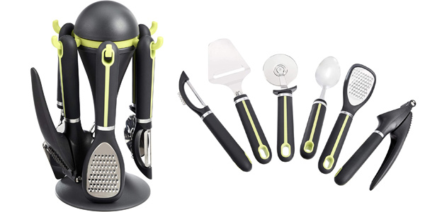 Set x7 utensilios de cocina Amazon Basics de acero inoxidable baratos en Amazon