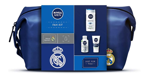Set de cosméticos Nivea Men x Real Madrid en neceser de regalo barato en Amazon