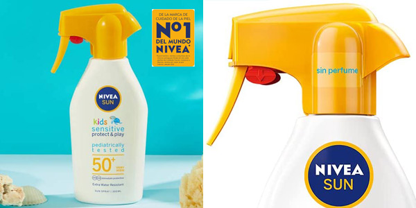 Spray Solar Nivea Sun Kids Sensitive Protege & Juega de 300 ml barato en Amazon