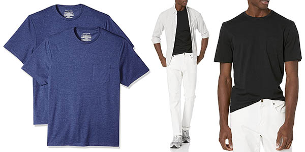 Amazon Essentials camiseta algodón básica barata