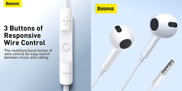 Auriculares In Ear Baseus con cable