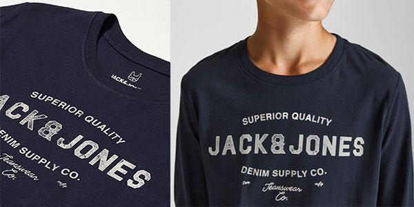 Camiseta Jack & Jones Junior de manga larga para niños barata