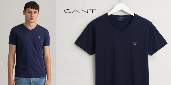 Camiseta de manga corta Gant The Original Slim V-Neck para hombre en Amazon