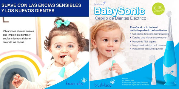Cepillo de dientes a batería BabySonic para bebés y niños de 0 a 3 años en Amazon