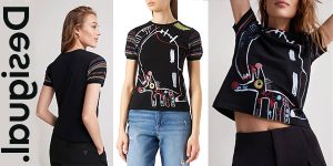 Chollo Camiseta Desigual Roma de manga tricot para mujer