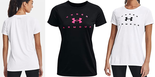 Chollo Camiseta Under Armour Tech Solid Logo Arch para mujer