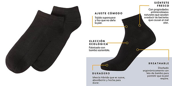 FM London calcetines bambú tobilleros oferta