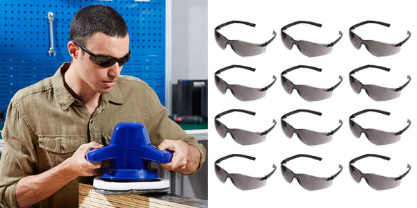 Pack x12 gafas de seguridad AmazonCommercial baratas en Amazon