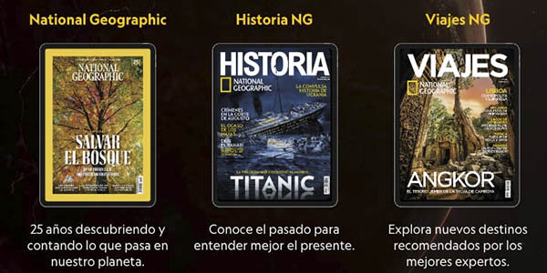 National Geographic revistas gratis cupón descuento