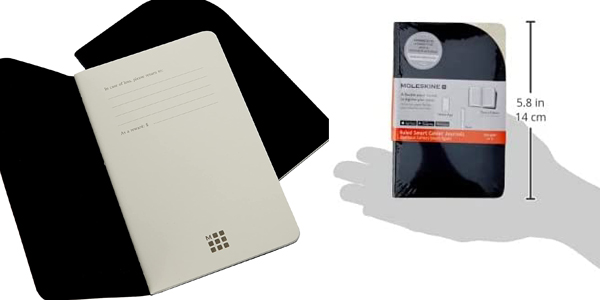 Set x2 Cuadernos de papel digital a rayas Smart Cahier Moleskine tamaño bolsillo en Amazon