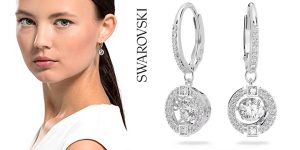 Pendientes de aro Swarovski Sparkling DC para mujer baratos en Amazon