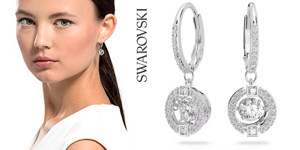 Pendientes de aro Swarovski Sparkling DC para mujer baratos en Amazon