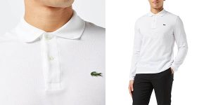 Polo Lacoste L1312 de manga larga para hombre