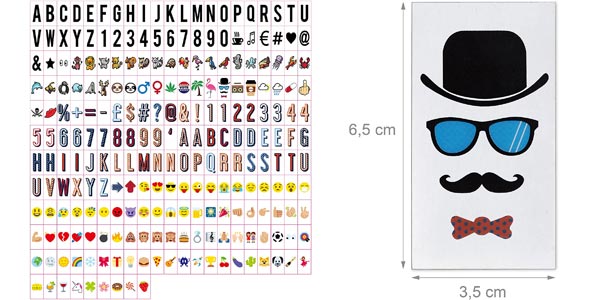 Pack x240 Letras, cifras, emoticonos y símbolos multicolores Relaxdays para caja de luz chollo en Amazon