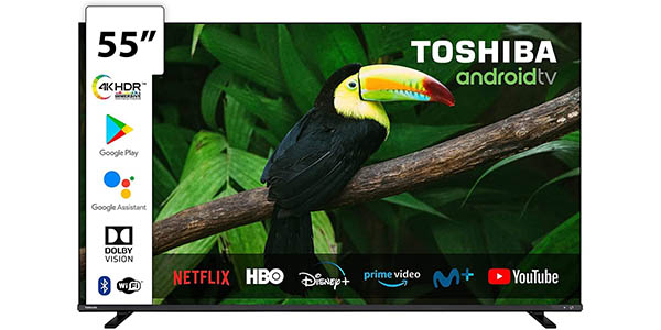 Smart TV Toshiba 55UA4C63DG UltraHD 4K de 55" Android TV