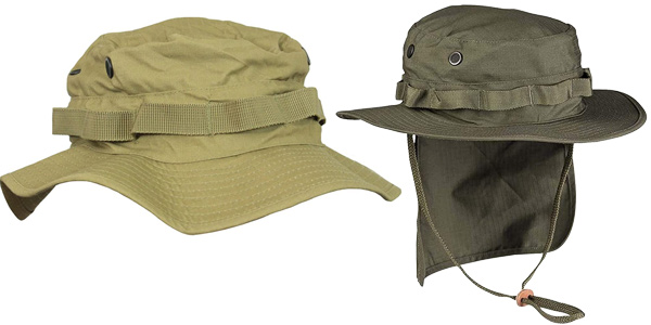 Sombrero británico Mil-Tec Boonie con protección para el cuello en Amazon