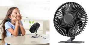 Ventilador de mesa USB Pafolo de 17 cm y 4 velocidades barato en Amazon