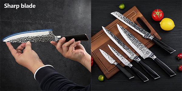 Bloque de 6 cuchillos ChBang de acero inoxidable