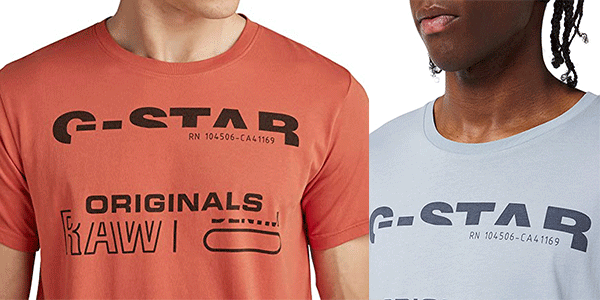 Camiseta G-Star Raw Originals para hombre en varios modelos barata