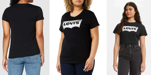 Chollo Camiseta Levi's The Holiday Black Graph para mujer