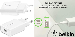 Chollo Cargador de pared Belkin USB-A Boost Charge de 18 W