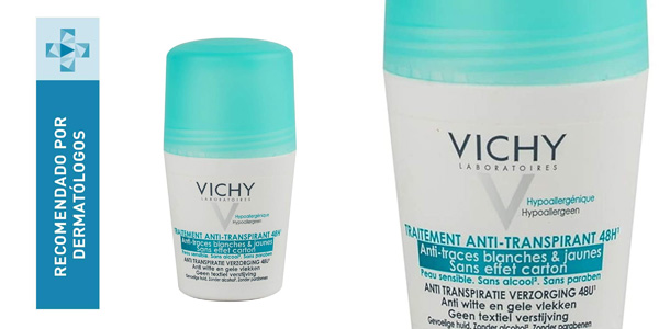 Desodorante antitranspirante Vichy Roll-On para piel sensible de 50 ml barato en Amazon
