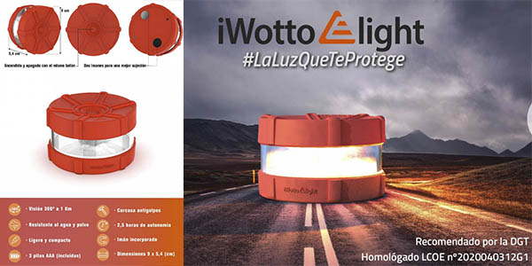 Iwotto luz emergencia carretera homologada barata