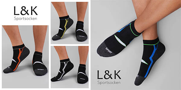 Pack x12 pares de calcetines deportivos tobilleros L&K