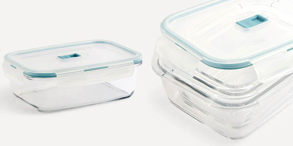síndrome Sano máximo ▷ Chollo Pack 3 Recipientes herméticos de vidrio Luminarc Pure Box por sólo  14,95€ (40% de descuento)