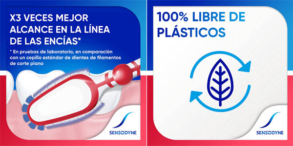 Pack x4 Cepillos de dientes suave Sensodyne sensibilidad y encías en Amazon