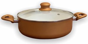 Cacerola de cocina vintage Crarti de 24 cm con tapa barata en Amazon