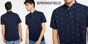 Chollo Polo Springfield de cuello Mao para hombre