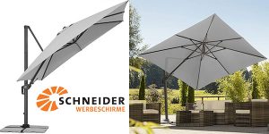 Chollo Sombrilla cuadrada Schneider Rhodos Twist de 300 x 300 cm