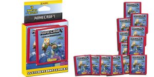 Colección de 10 + 1 Paquetes de cromos Panini Minecraft (55 pegatinas en total) barata en Amazon