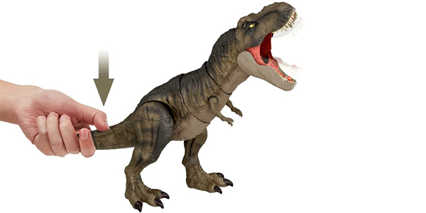 Dinosaurio articulado Jurassic World T-Rex golpea y devora para niños en Amazon