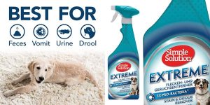 Spray Eliminador de olores y manchas Simple Solution para perros barato en Amazon