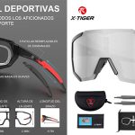 Gafas deportivas polarizadas X-Tiger con lentes intercambiables y protección UV400 baratas en AliExpress