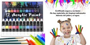 Set de 12 tubos de pinturas acrílicas TOUSEEDA