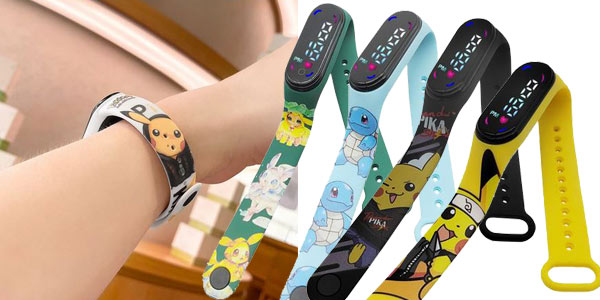 Reloj de pulsera digital de Pokémon para niños barato en AliExpress