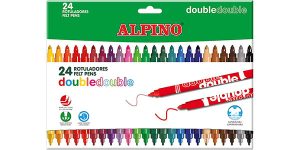 Set x24 Rotuladores de colores Alpino con doble punta