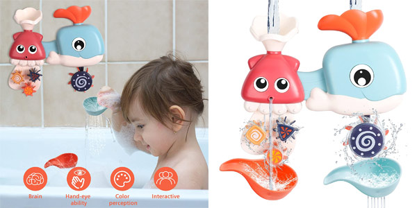 Set x4 juguetes de bañera Shinescent para bebé baratos en Amazon