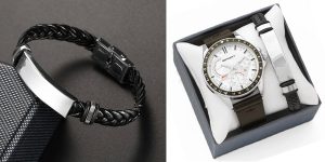Set Regalo Reloj de pulsera + Pulsera Gtnine para hombre barato en AliExpress