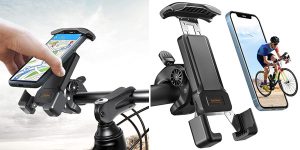 Soporte para el móvil en bicicleta o moto Bedee antivibración y con rotación 360º barato en Amazon